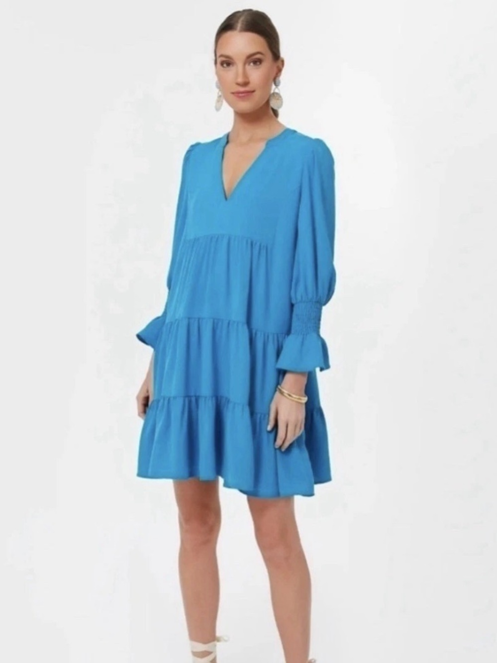 Tuckernuck Pomander Place Kenzo Tiered Dress in Capri Blue SIZE‎ M - Picture 2 of 6